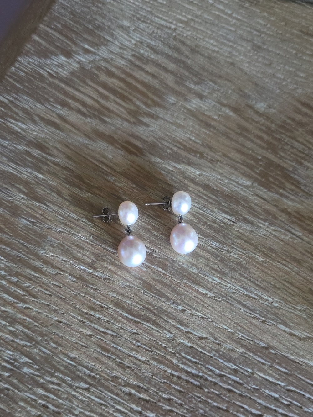 Birks Pink Tahitian Pearl Drop Earrings